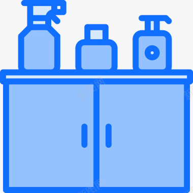 浴室发型5蓝色图标图标