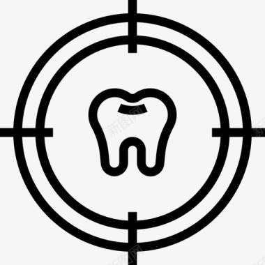 牙齿牙齿31线形图标图标