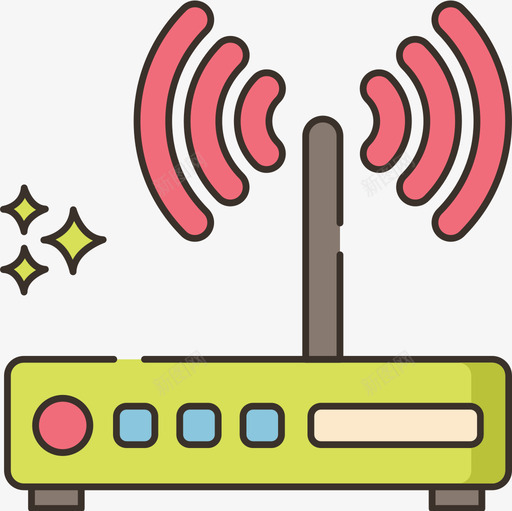 电子家用电器2线颜色图标svg_新图网 https://ixintu.com 家用电器 电子 颜色