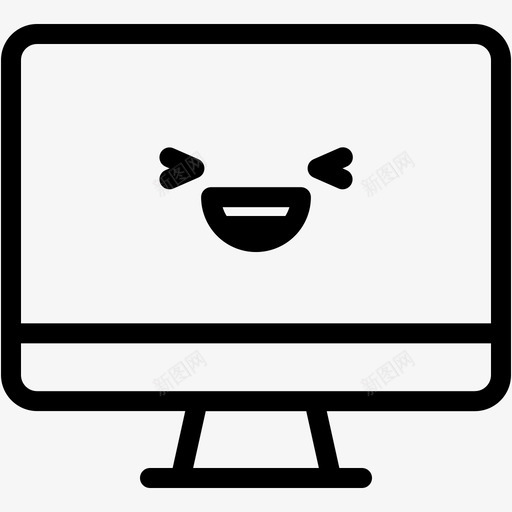 笑电脑设备图标svg_新图网 https://ixintu.com 情绪 显示器 电脑 符号 表情 设备