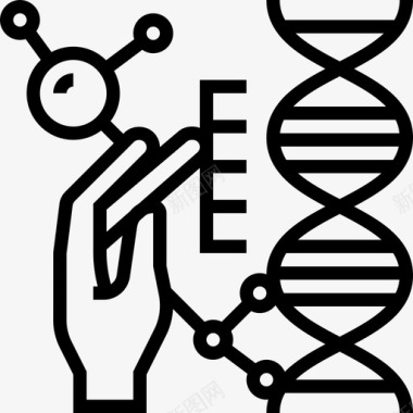 遗传学生物技术2线性图标图标