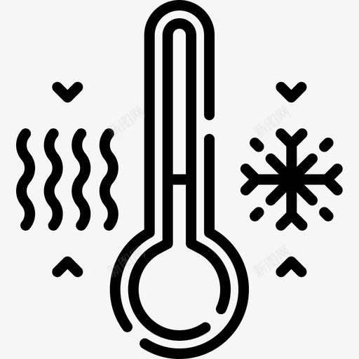 温度智能家居50线性图标svg_新图网 https://ixintu.com 智能家居 温度 线性