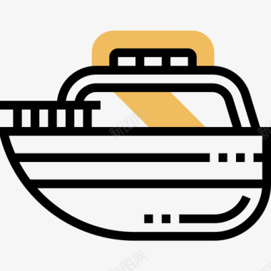 船运输和车辆4黄影图标图标