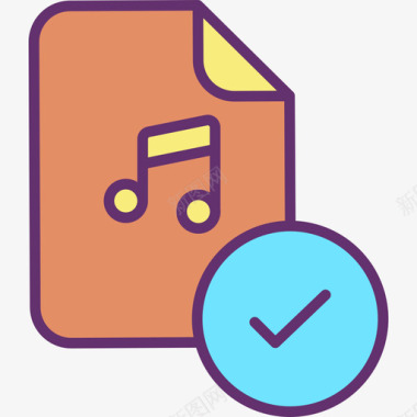 音乐文件音乐111线性彩色图标图标