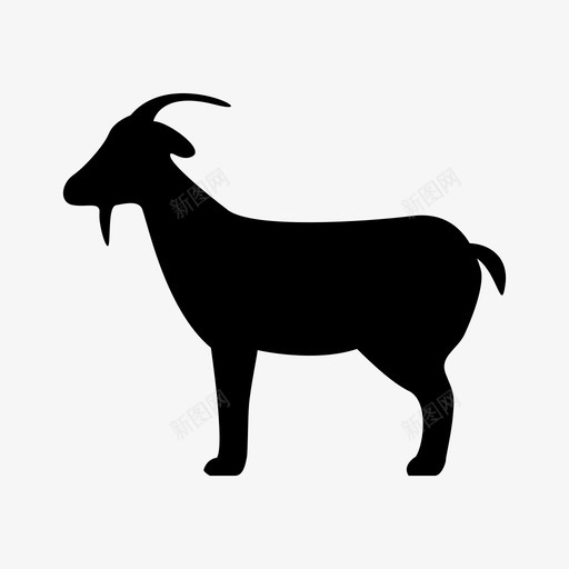 山羊动物牛图标svg_新图网 https://ixintu.com 动物 哺乳动物 山羊 羔羊