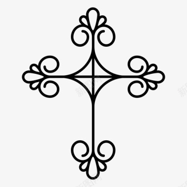 基督教十字架信仰天主教图标图标