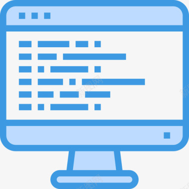 编码网站和windows界面蓝色图标图标