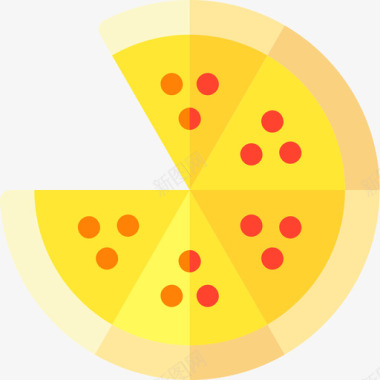 披萨欧洲1扁平图标图标