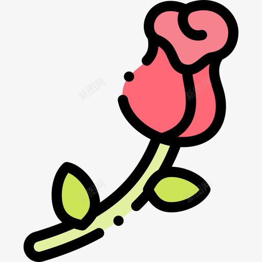 玫瑰母亲节20线性颜色图标svg_新图网 https://ixintu.com 母亲节 玫瑰 线性 颜色