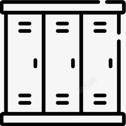 钢制办公更衣室更衣室161办公室直线图标高清图片