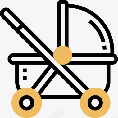婴儿车运输车2黄影图标图标