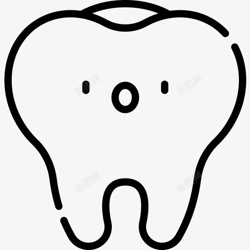 牙齿健康55直线型图标svg_新图网 https://ixintu.com 健康 牙齿 直线 线型