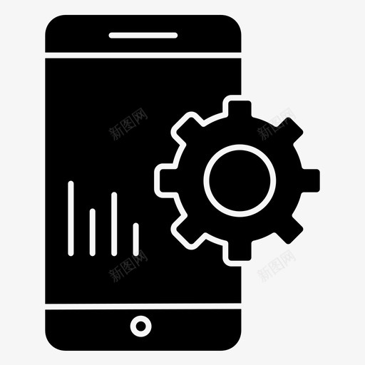 移动齿轮设置图标svg_新图网 https://ixintu.com 移动 设置 齿轮