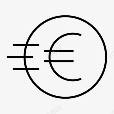 欧元转账货币资金图标图标