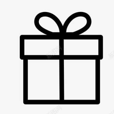 电子商务礼品礼品盒图标图标