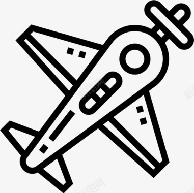 飞机玩具24直线型图标图标