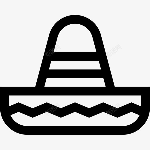 墨西哥帽墨西哥31直纹图标svg_新图网 https://ixintu.com 墨西哥 直纹