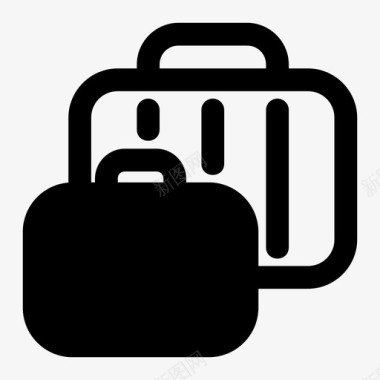 行李公文包手提箱图标图标