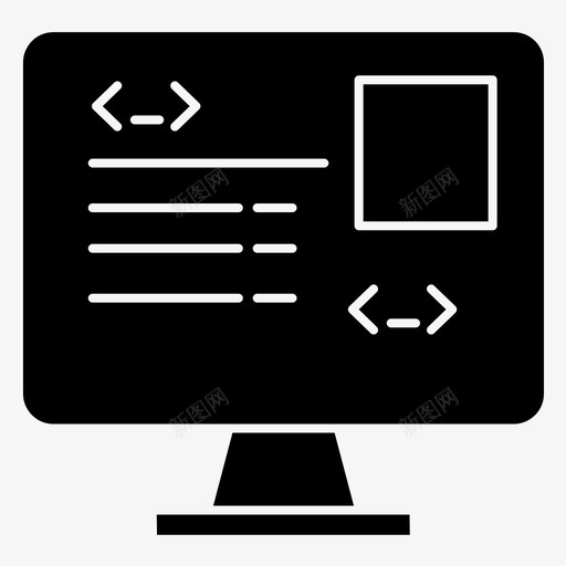 编程编码计算机图标svg_新图网 https://ixintu.com 编码 编程 网站 计算机