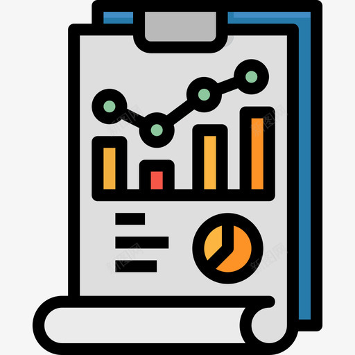 报告会计和财务8线性颜色图标svg_新图网 https://ixintu.com 会计 报告 线性 财务 颜色