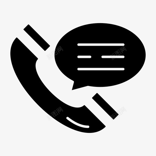 电话聊天语音泡泡图标svg_新图网 https://ixintu.com 泡泡 电话 聊天 语音