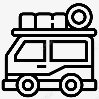 旅游巴士交通工具卡车图标图标