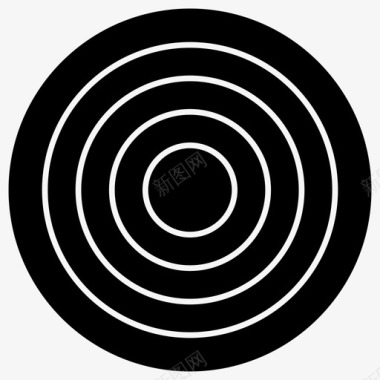 圆圈射箭射箭目标图标图标