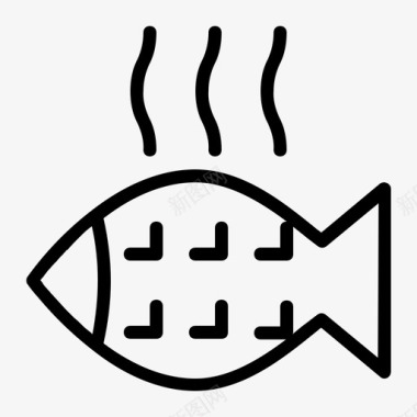 鱼吃炸图标图标