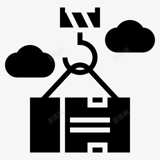 装货集装箱物流图标svg_新图网 https://ixintu.com 交货 字形 物流 装货 装运 集装箱