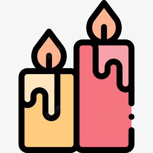 蜡烛治疗49线颜色图标svg_新图网 https://ixintu.com 治疗 蜡烛 颜色