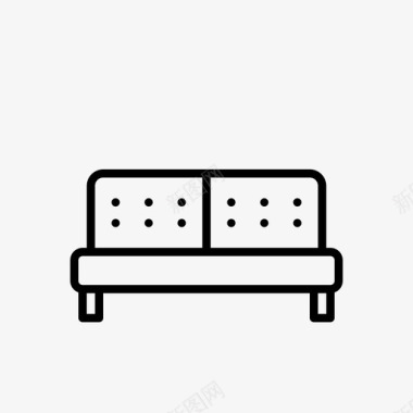斯堪的纳维亚家具沙发图标图标
