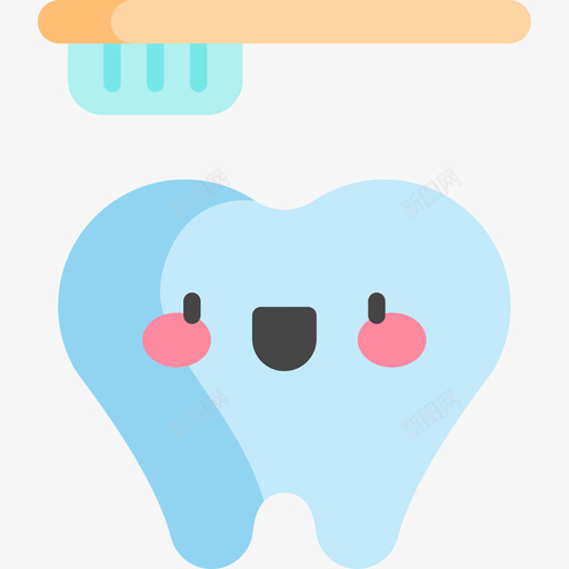 刷牙清洁68平坦图标svg_新图网 https://ixintu.com 刷牙 平坦 清洁