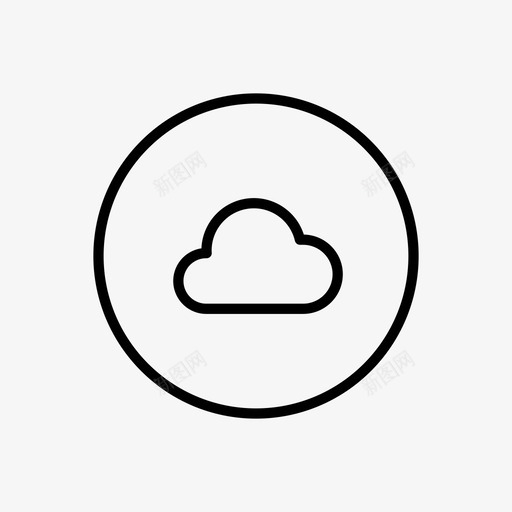 云多云数据图标svg_新图网 https://ixintu.com 多云 天气 数据