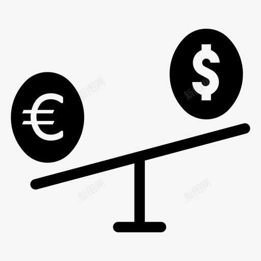 比较美元和欧元余额现金图标svg_新图网 https://ixintu.com 余额 元和 杠杆 欧元 比较 现金 美元 财务