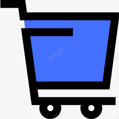 购物车商务358蓝色图标图标