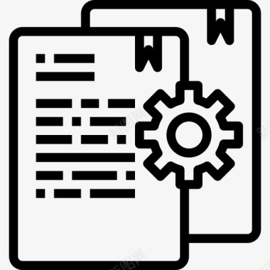 系统文件和文件夹6线性图标图标