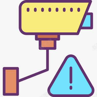 监控安全115线性彩色图标图标