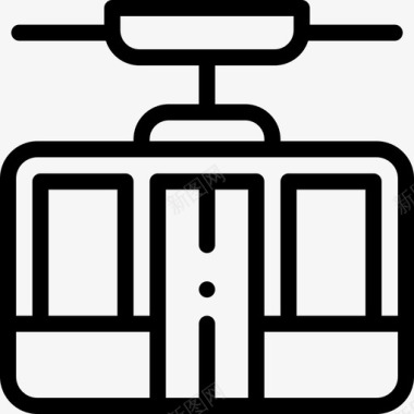 客舱公共交通21直线图标图标