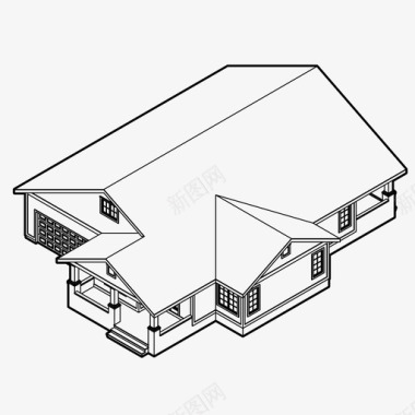 小屋建筑家图标图标