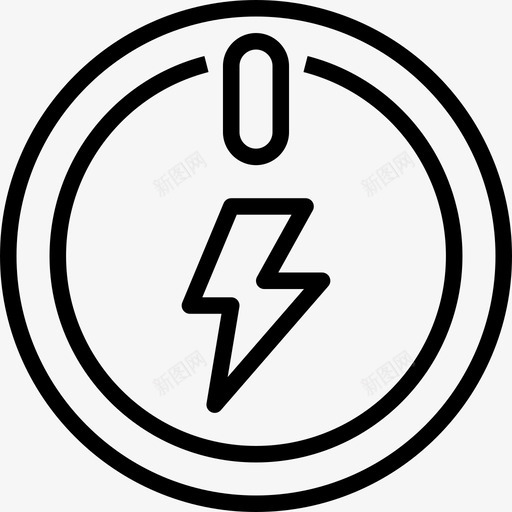按钮电源和能量14线性图标svg_新图网 https://ixintu.com 按钮 电源 线性 能量