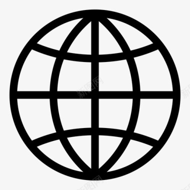 地球全球地图图标图标