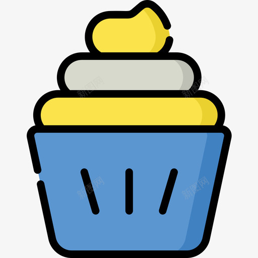 纸杯蛋糕面包房97线性颜色图标svg_新图网 https://ixintu.com 纸杯 线性 蛋糕 面包房 颜色