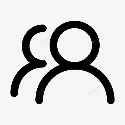 好友svg_新图网 https://ixintu.com 好友 我的图标-05