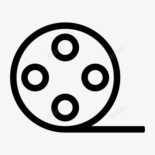 视频卷电影院电影图标svg_新图网 https://ixintu.com 图标 用户界面 电影 电影院 网页设计 视频