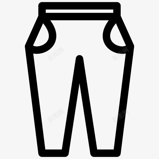 裤子牛仔裤口袋图标svg_新图网 https://ixintu.com 口袋 时装 服装 牛仔裤 裤子 轮廓