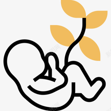 胚胎生物技术4黄影图标图标