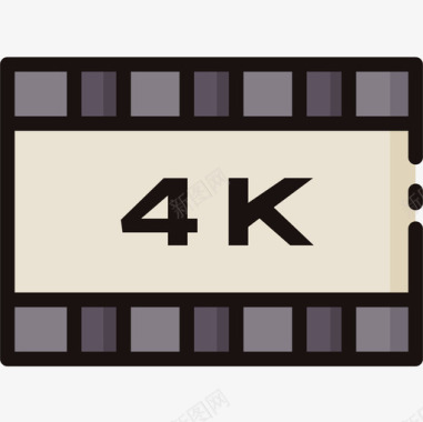4k80电影院线性颜色图标图标