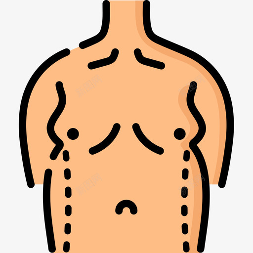 腹部整形手术22线色图标svg_新图网 https://ixintu.com 手术 整形 线色 腹部