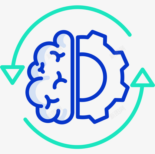 脑处理人工智能50轮廓颜色图标svg_新图网 https://ixintu.com 人工智能 处理 轮廓 颜色