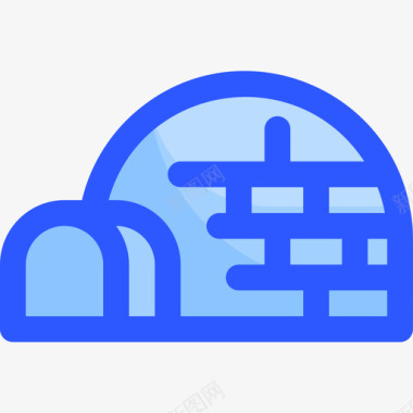 冰屋冬季100蓝色图标图标